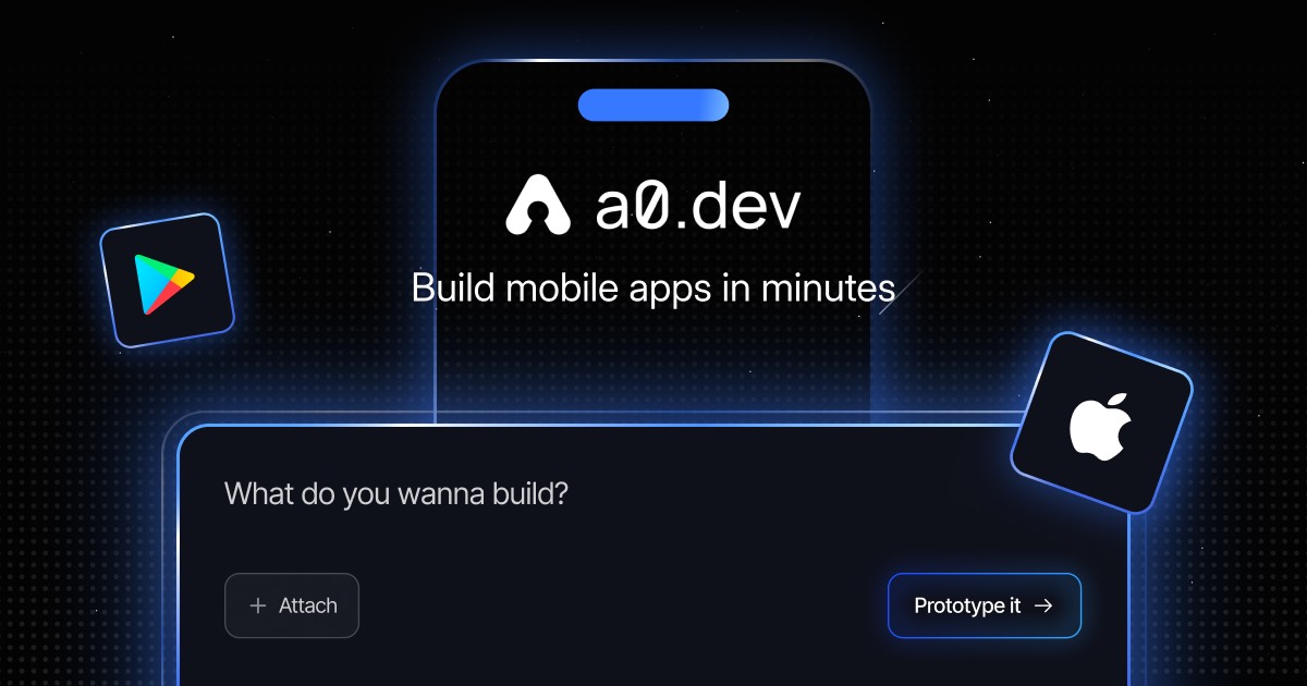 a0.dev homepage