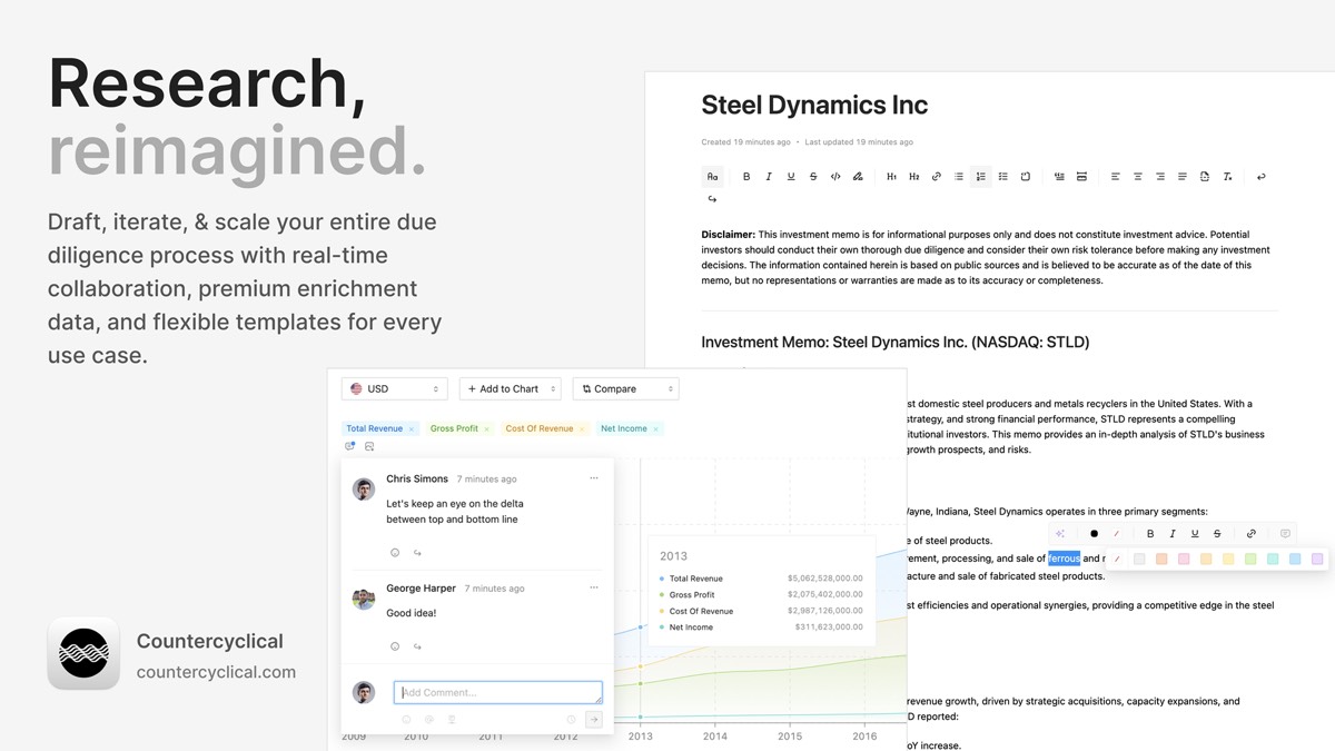 Countercyclical homepage