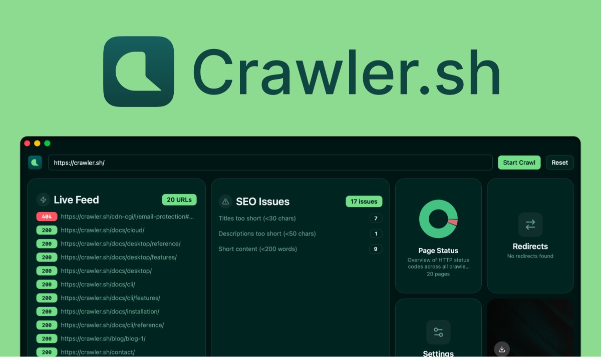Crawler.sh homepage