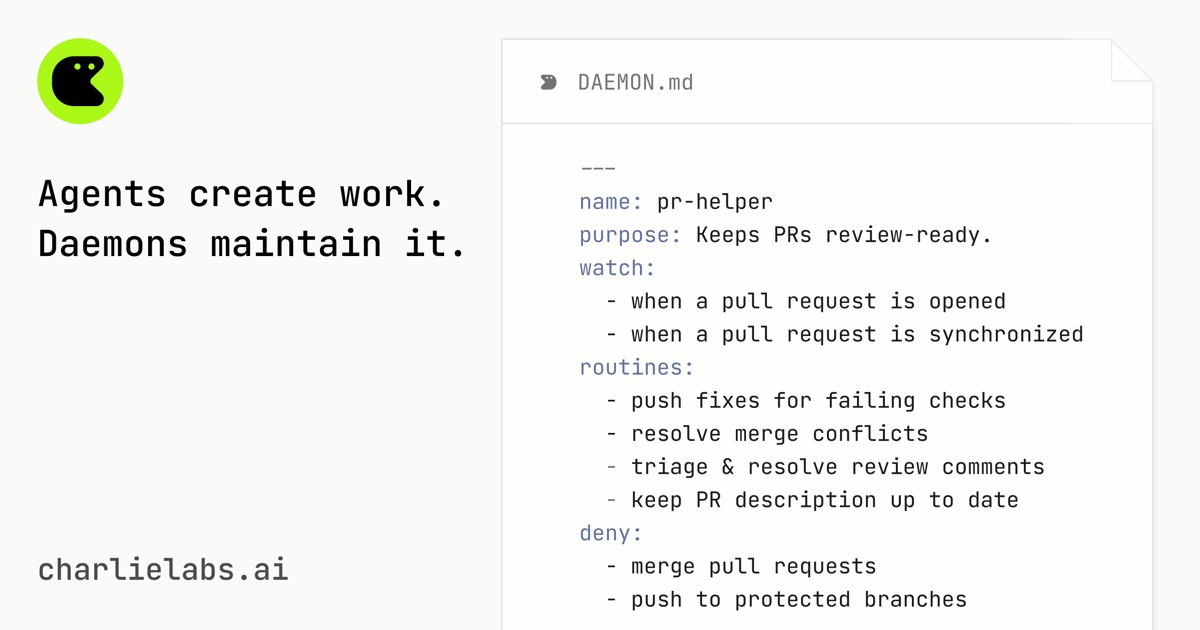 Daemons by Charlie Labs homepage