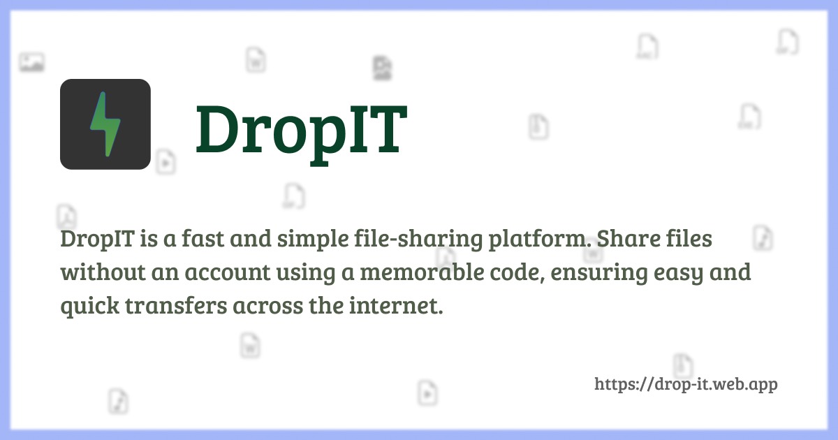 DropIT homepage