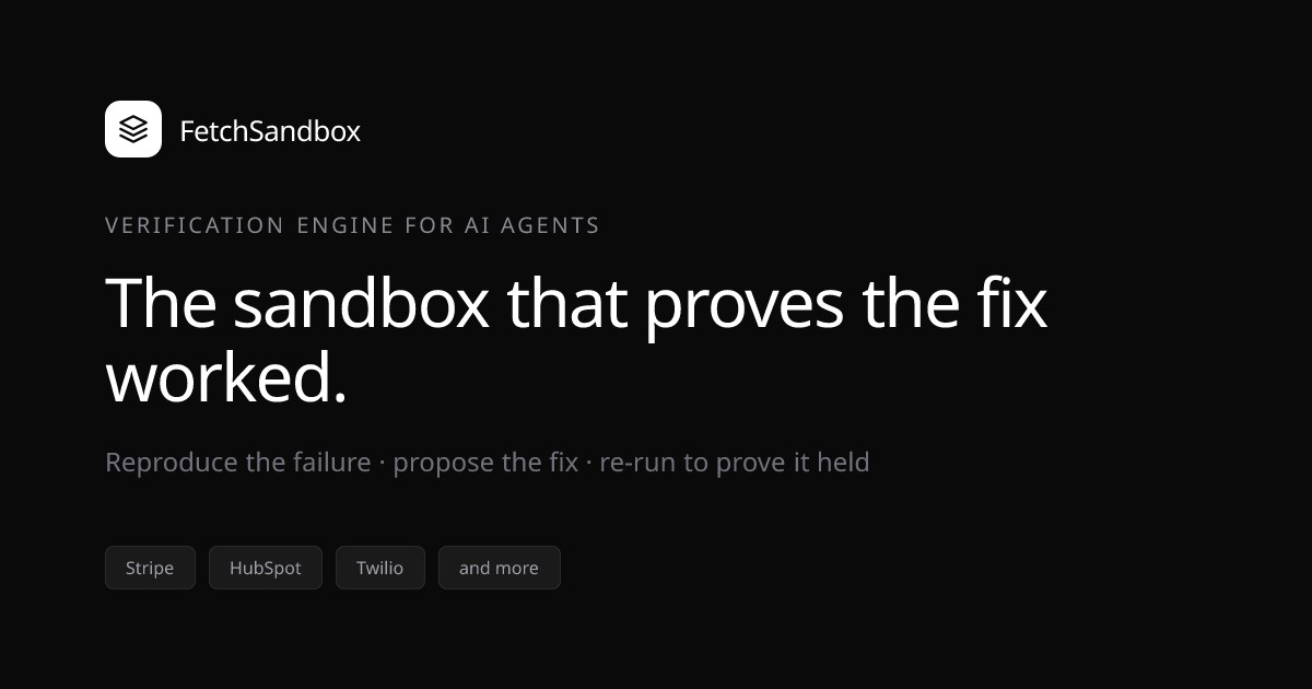 FetchSandbox homepage