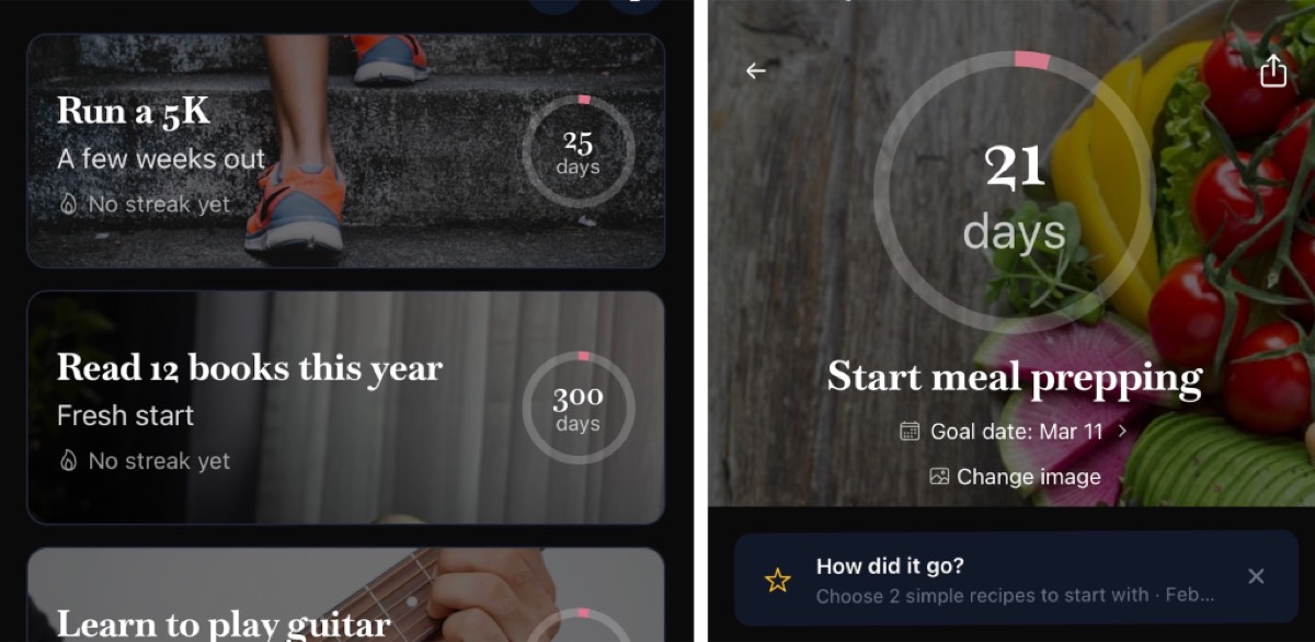 Goals homepage
