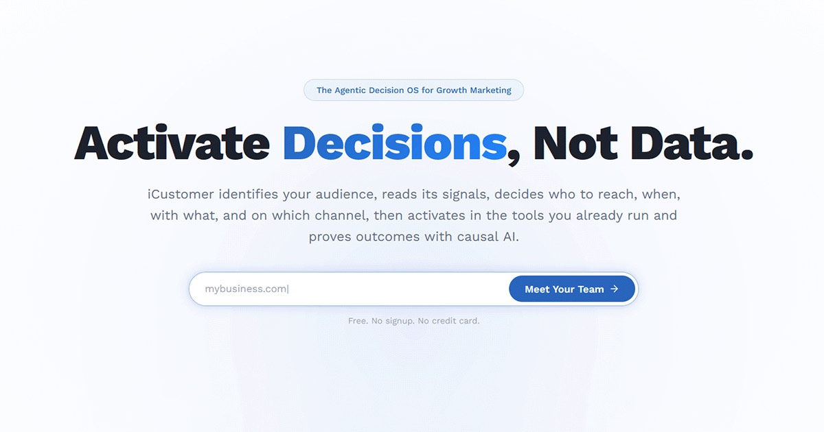 iCustomer homepage