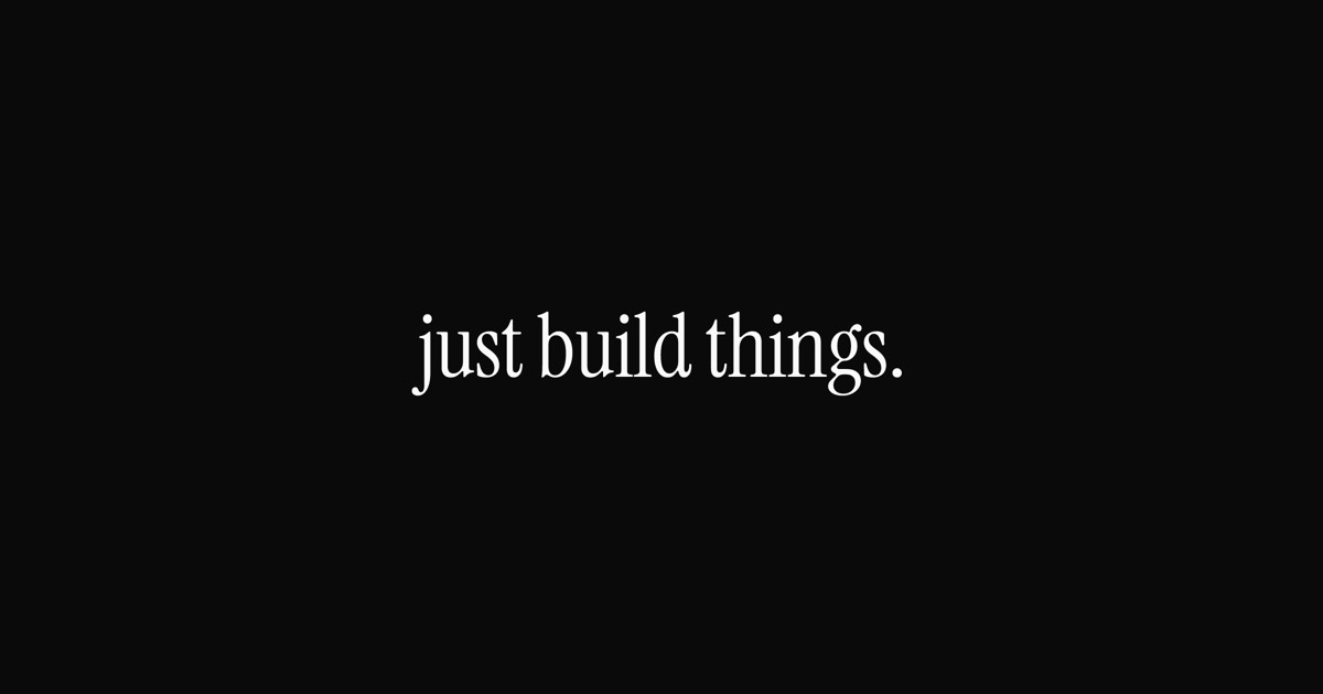 justbuildthings homepage