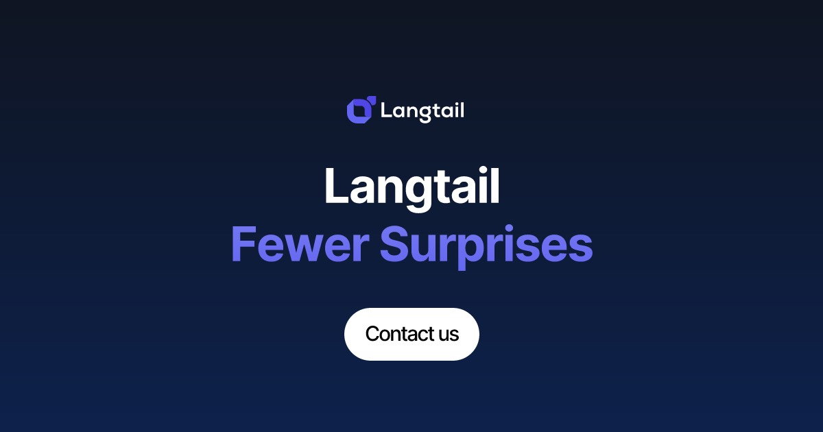 Langtail homepage