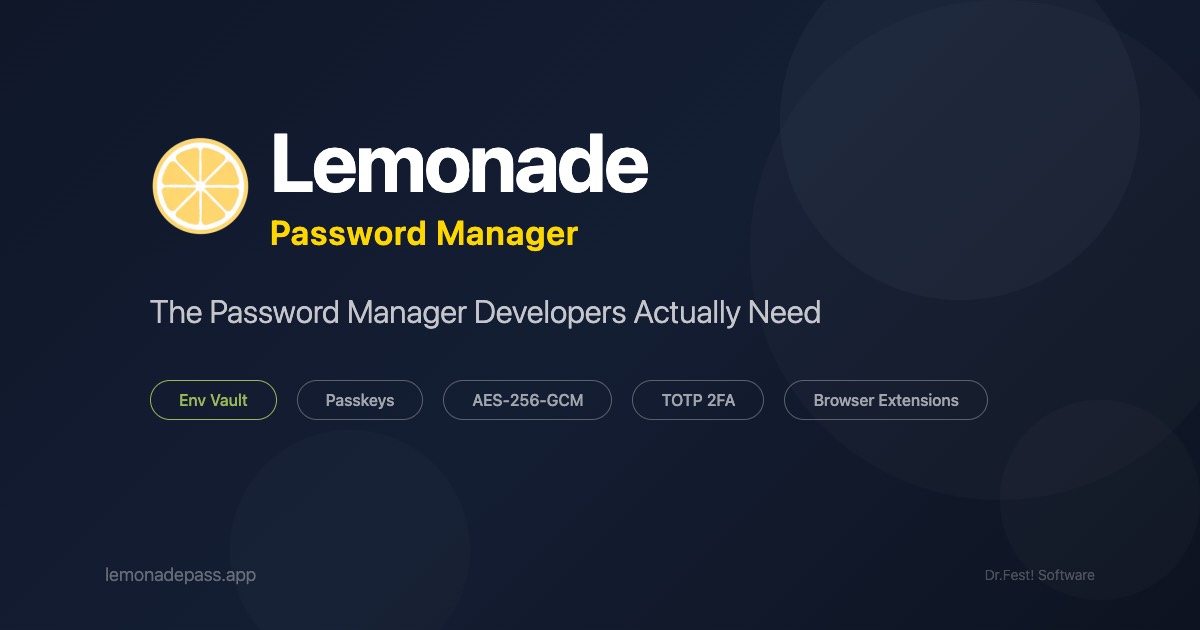 Lemonade Password Manager homepage