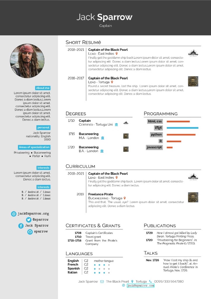 Live Resume homepage