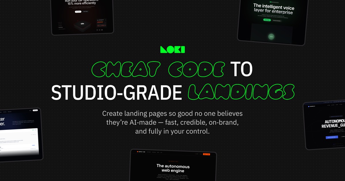 Loki.Build homepage