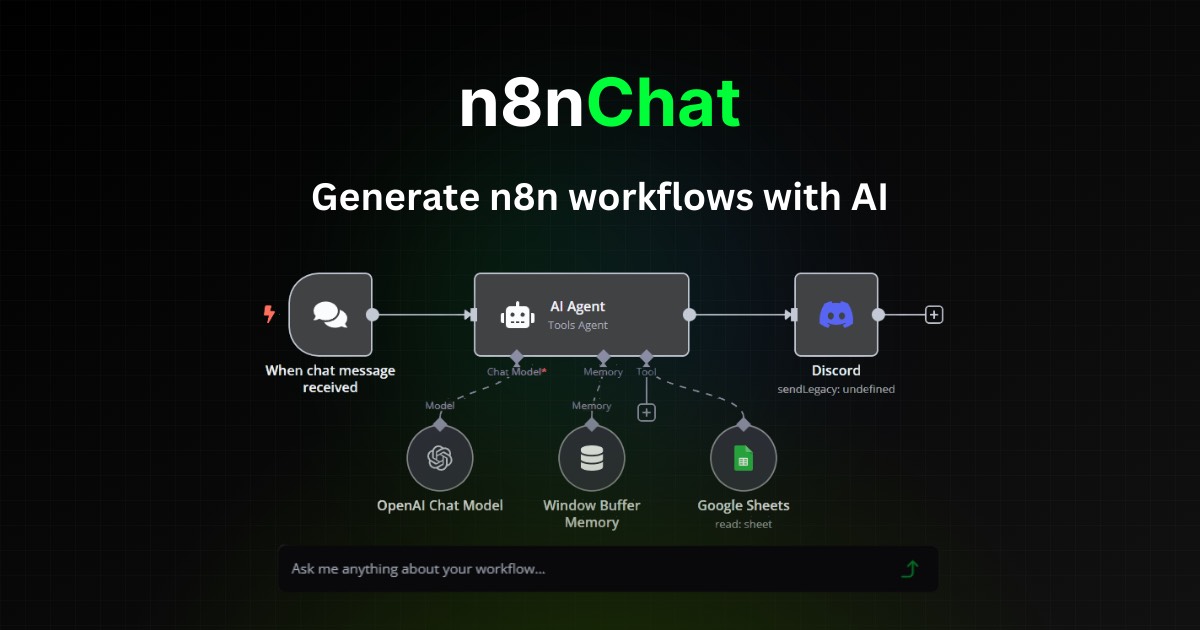 n8nChat homepage