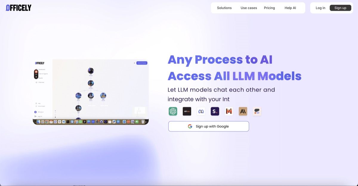 Officely AI homepage