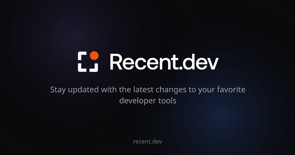 Recent.dev homepage