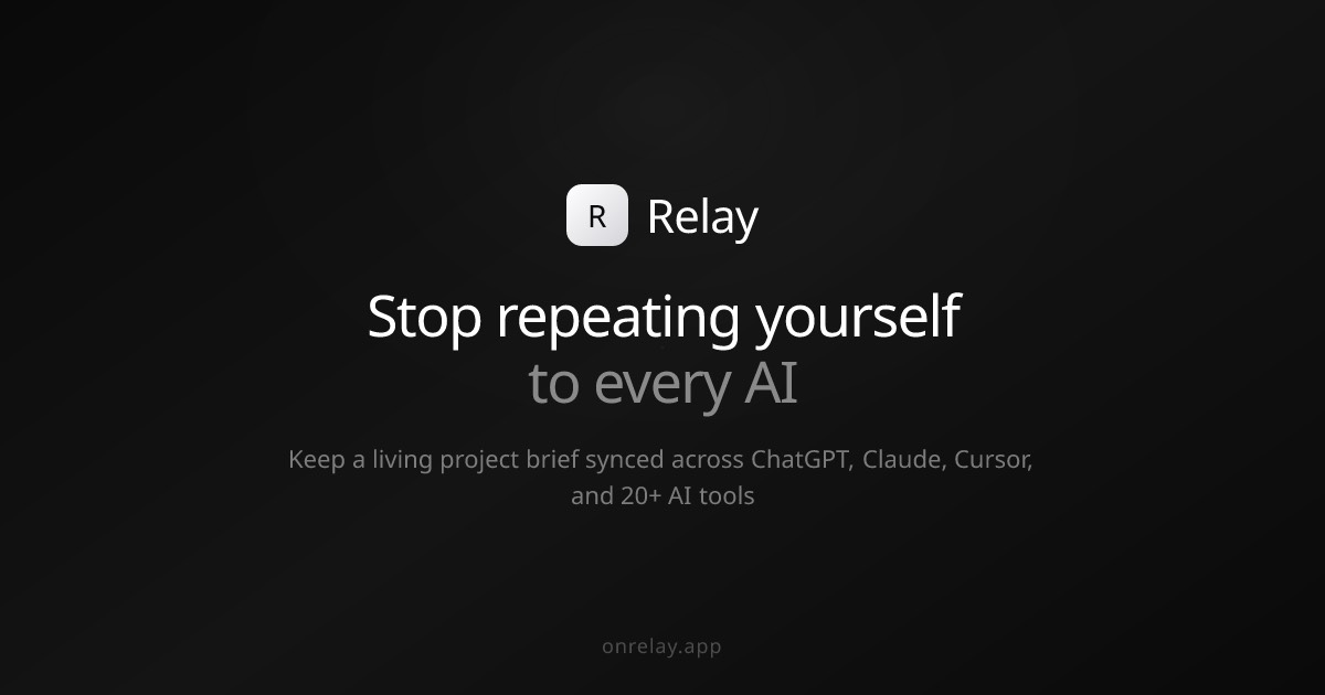 Relay homepage