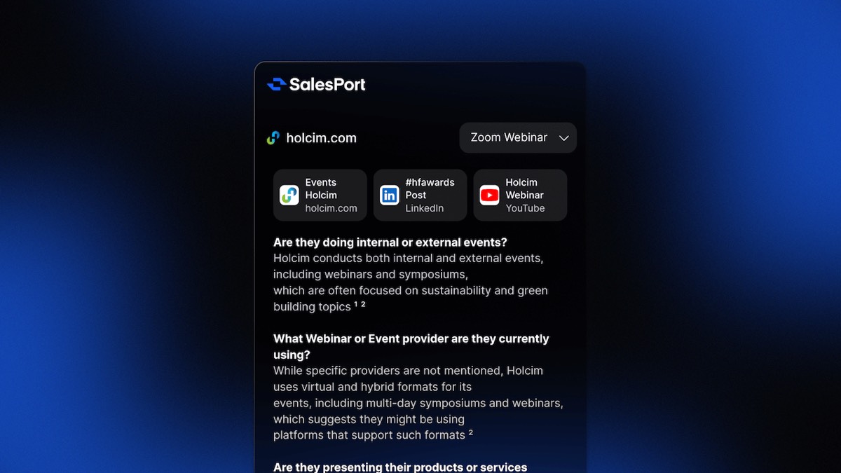 SalesPort homepage