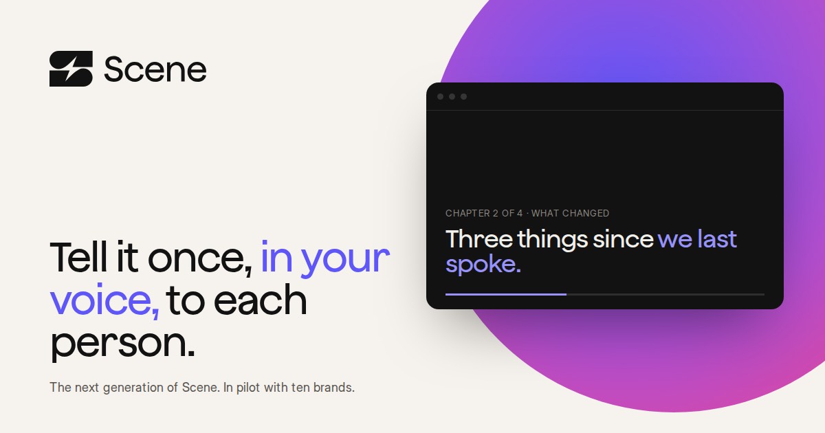Scene homepage