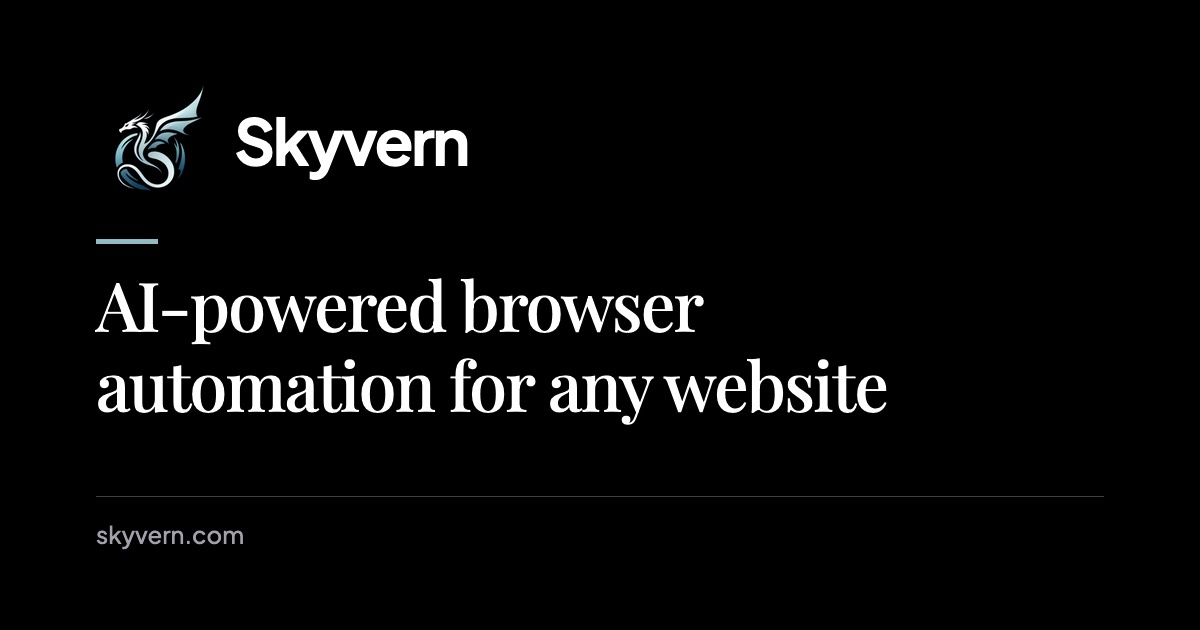 Skyvern homepage