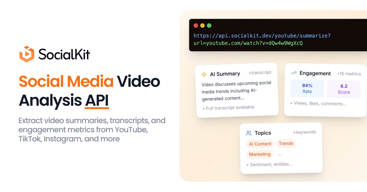 SocialKit API homepage