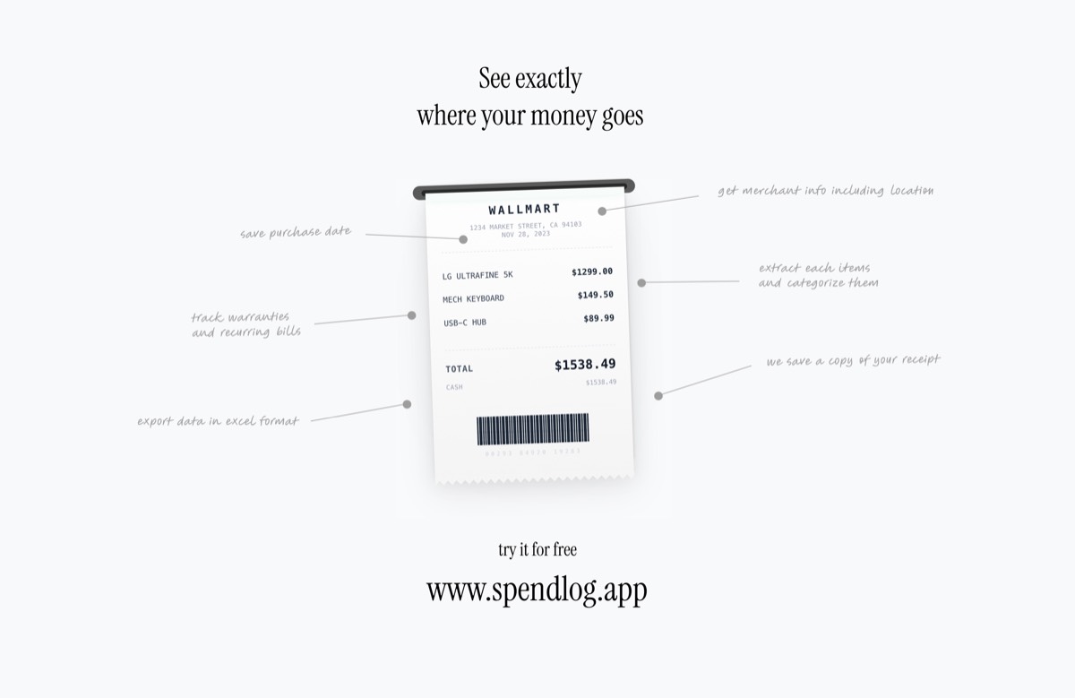 SpendLog homepage