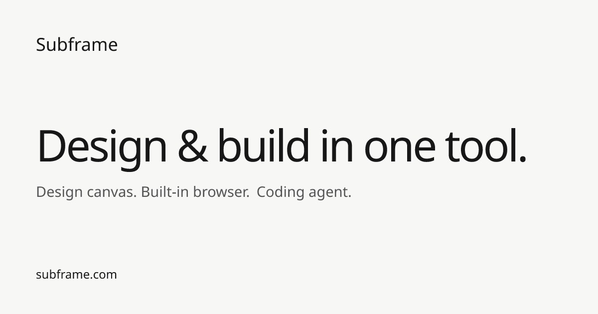 Subframe homepage