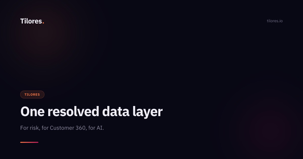 Tilores entity resolution homepage