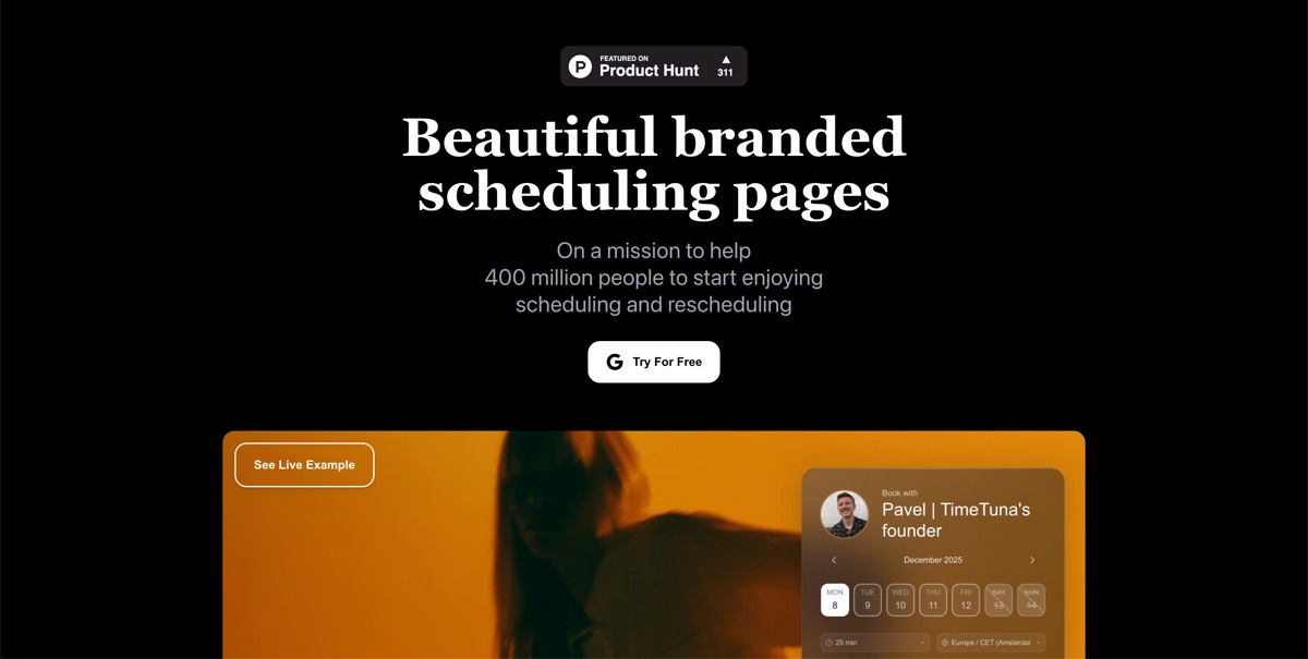 TimeTuna homepage