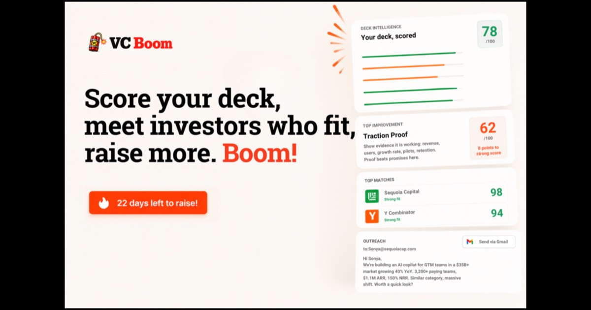 VC Boom homepage